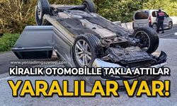 Kiralık otomobille takla attılar: 3 yaralı