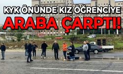 KYK Yurdu önünde genç kıza araba çarptı: Talihsiz kız ağır yaralandı!