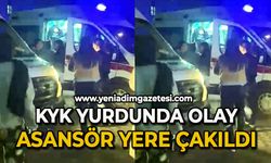 KYK yurdunda olay: Asansör yere çakıldı