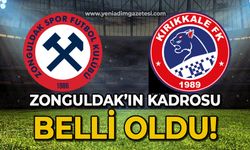 İşte Zonguldakspor'un Kırıkkale FK karşısında ilk 11'i