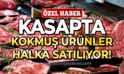 Kasapta kokmuş ürünler halka satılıyor