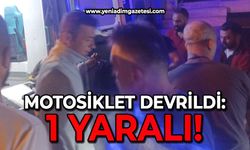 Motosiklet devrildi: 1 yaralı