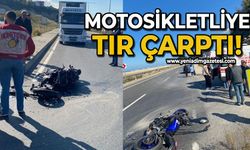 Zonguldak'ta trafik kazası: Dönüş yapmak isteyen motosikletliye tır çarptı!