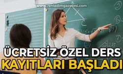 Ücretsiz özel ders için kayıtlar başladı