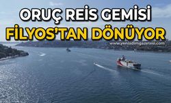 Oruç Reis Gemisi Filyos'tan dönüyor