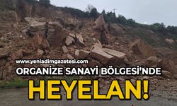 Organize Sanayi Bölgesi'ne giden yolda heyelan!