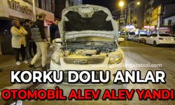 Korku dolu anlar: Otomobil alev alev yandı!