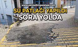 Su patlağı yapıldı sıra yolda