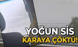 Yoğun sis yola çöktü!