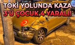 TOKİ yolunda trafik kazası: 3'ü çocuk 4 yaralı