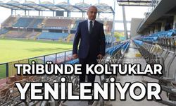 Tribündeki koltuklar yenileniyor