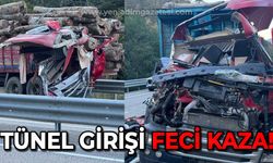 Tünel girişinde feci kaza!