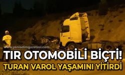 Karşı şeride geçen tır otomobili biçti: 1 ölü