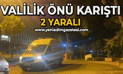 Valilik önü karıştı: 2 yaralı