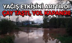 Yağış etkisini arttırdı, çay taştı: 7 köyün yolu ulaşıma kapandı