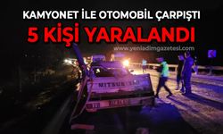 Otomobil kamyonetle çarpıştı: 5 yaralı