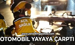 Otomobil yayaya çarptı: 1 yaralı