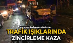 Trafik ışıklarında zincirleme kaza