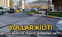 Zonguldak'ta yollar kilit: Bozuk bariyer trafiği birbirine kattı