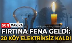 Fırtına 20 köyü elektriksiz bıraktı!