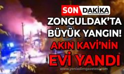 Zonguldak'ta büyük yangın: Akın Kavi'nin evi yandı!