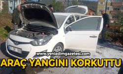 Araç yangını korkuttu