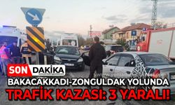 Bakacakkadı-Zonguldak kara yolunda trafik kazası: 3 yaralı