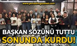 Başkan sözünü tuttu, sonunda kurdu