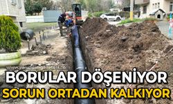 Borular döşeniyor: Sorun ortadan kalkıyor