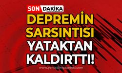 Depremin sarsıntısı yataktan kaldırttı!