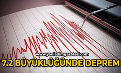 7.2 büyüklüğünde deprem