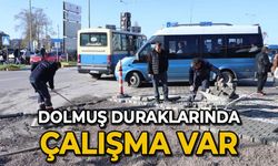 Dolmuş duraklarında çalışma var