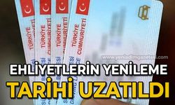 Ehliyetlerin yenileme tarihi uzatıldı