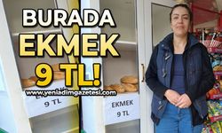 Burada ekmek 9 TL