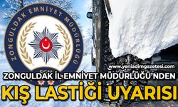 Zonguldak İl Emniyet Müdürlüğü’nden kış lastiği uyarısı