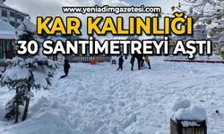 Kar kalınlığı 30 santimetreye ulaştı