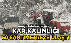 Kar kalınlığı 50 santimetreye ulaştı