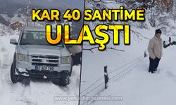 Kar 40 santime ulaştı