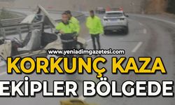 Korkunç kaza: Bariyerlere çarptı