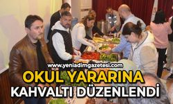 Okul yararına düzenlenen kahvaltıya yoğun ilgi