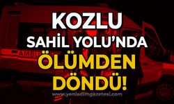 Kozlu Sahil Yolu'nda kaza: Ölümden kıl payı kurtuldu!