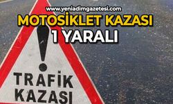 Motosiklet devrildi: 1 yaralı