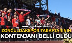 Zonguldakspor taraftarının kontenjanı belli oldu