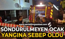 Söndürülmeyen ocak yangına neden oldu