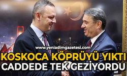 Koskoca köprüyü yıktı, çarşıda tek geziyordu!