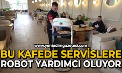 Bu kafede servislere robot yardımcı oluyor