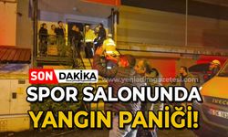 Spor salonunda yangın paniği