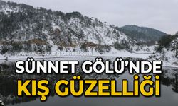 Sünnet Gölü’nde kış güzelliği