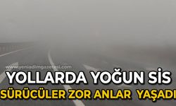 Yollarda yoğun sis: Sürücüler zor anlar yaşadı