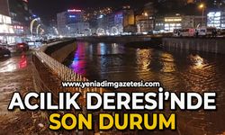 Yıkılan köprüden sonra Acılık Deresi'nde son durum